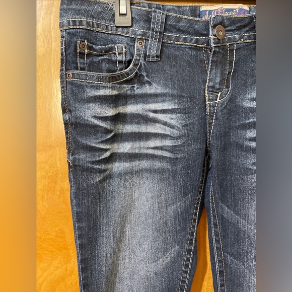 Wallflower Jeans Size 9 Low Rise Dark Wash Bootcut Flare - Picture 5 of 9